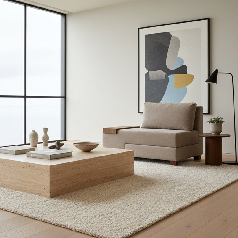 Πολυθρόνα - κρεβάτι Perenna Megapap υφασμάτινη χρώμα μπεζ 116x93x83εκ.