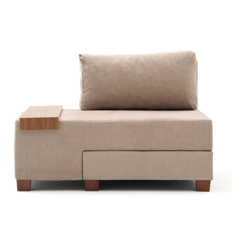 Πολυθρόνα - κρεβάτι Perenna Megapap υφασμάτινη χρώμα μπεζ 116x93x83εκ.