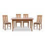 Σετ τραπεζαρίας Belfast Megapap 5 τμχ μασίφ ξύλο - MDF με επεκτεινόμενο τραπέζι 150/200x89x78εκ.