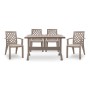 Σετ τραπεζαρία κήπου Callan Megapap 5τμχ πολυπροπυλενίου τραπέζι 140x70 - πολυθρόνα χρώμα cappuccino S_GP046-0003,2+GP046-0004,2x4