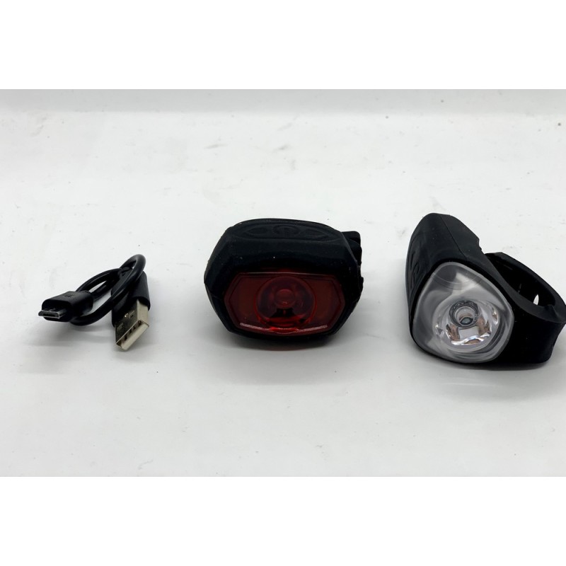 Front and rear light XC-185186, USB rechargable