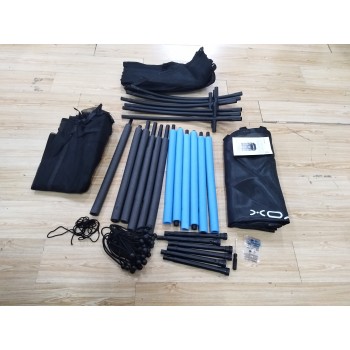 140cm (4.5ft) trampoline with inner net blue