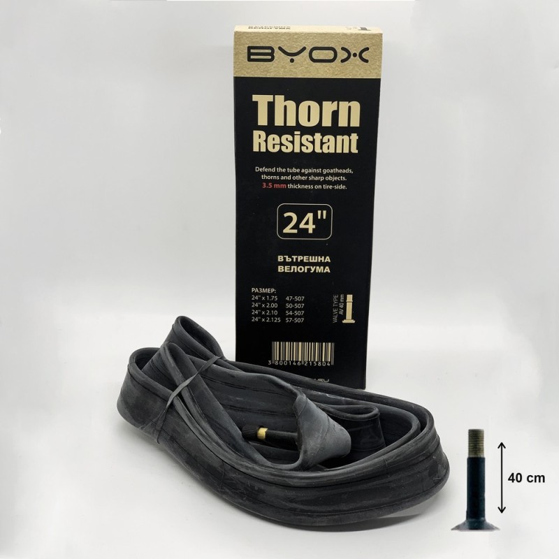 BYOX Thorn proof anti puncture butyl tube 24“*1.75/2.125 ; A/V 40mm