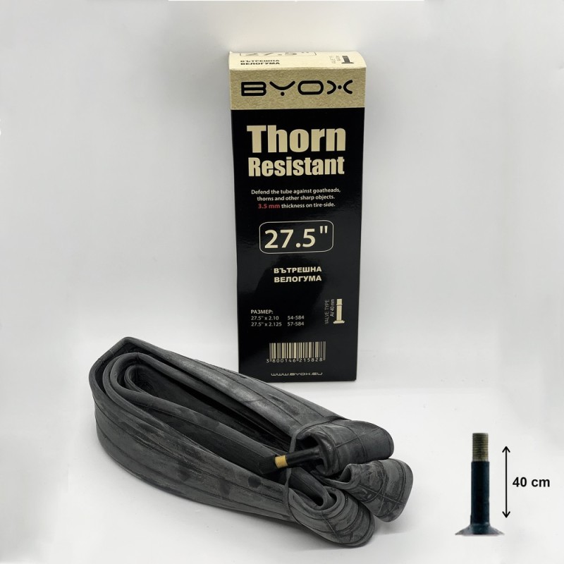 BYOX Thorn proof anti puncture butyl tube 27.5“*2.10/2.25 ; A/V 40mm