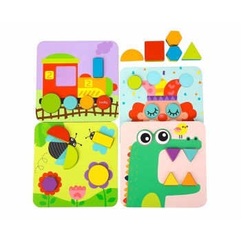 Tooky Toy 4in1 shape 34 pcs TL396