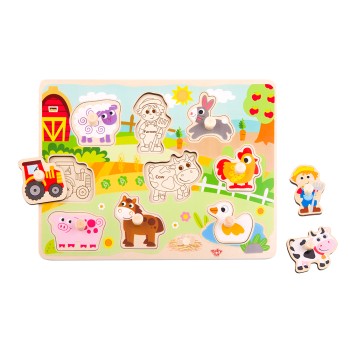 Tooky toy Animal puzzle 10 pcs TY857 