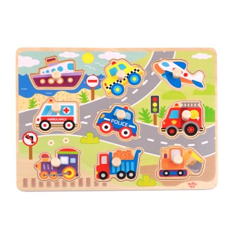 Tooky Toy Vehicle puzzle 10 pcs TY860