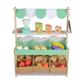 4425 Wooden supermarket with set of products 38 pcs