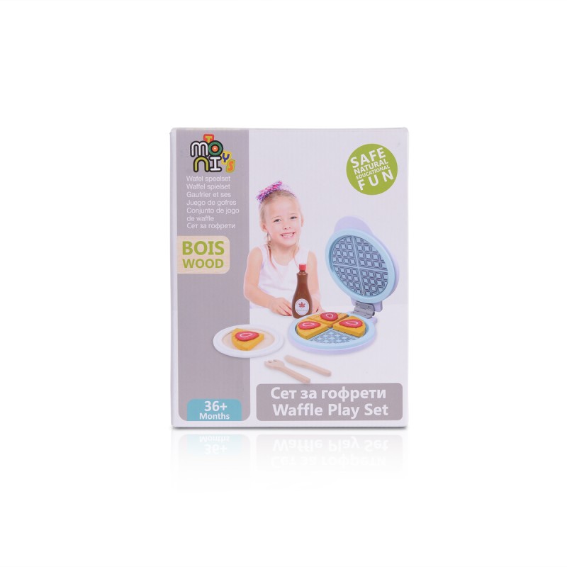 4334 Wooden waffle set 13 pcs