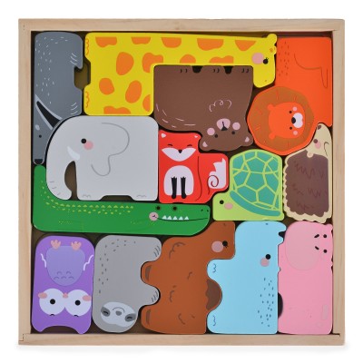 Wooden animal puzzle 3002 15 pcs