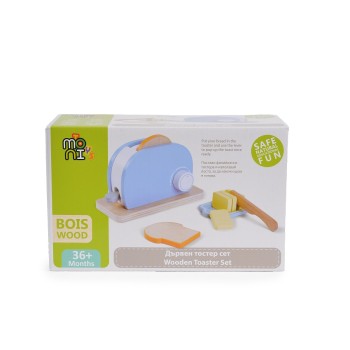 Wooden Toaster Set 4341 - 9 pcs