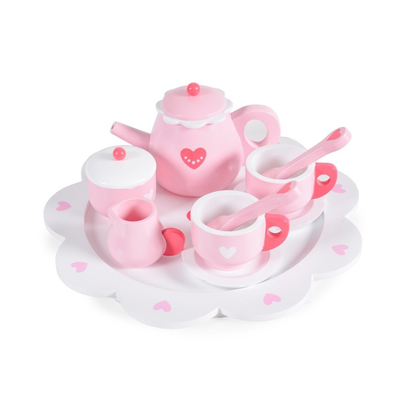 Heart Tea Wooden Set 005 - 12 pcs
