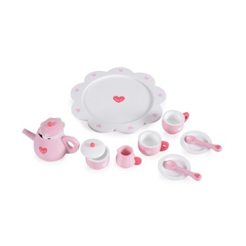 Heart Tea Wooden Set 005 - 12 pcs