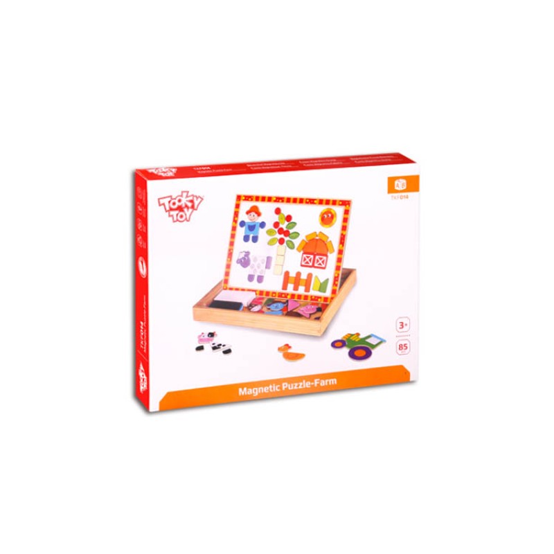 Tooky Toy Magnetic puzzle farm - 85 pcs TKF014
