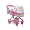 Doll pram Pink rose 9651b
