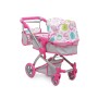 Doll pram Pink rose 9651b