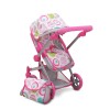Doll pram Pink rose 9651b