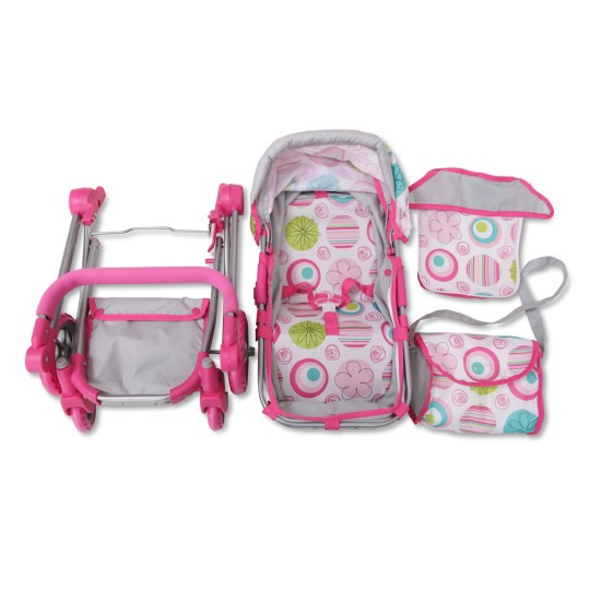Doll pram Pink rose 9651b Doll pram Pink rose 9651b