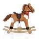 Plush rocking horse with wheels Thunder khaki WJ-302 Plush rocking horse with wheels Thunder khaki WJ-302