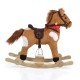 Plush rocking horse with wheels Thunder khaki WJ-302 Plush rocking horse with wheels Thunder khaki WJ-302