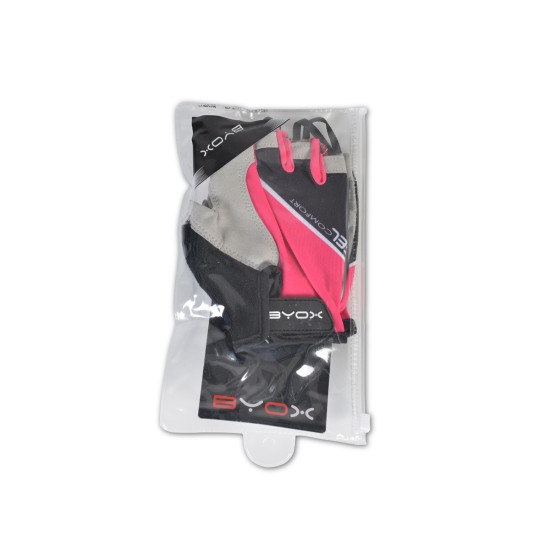 Bicycle half glove AU201 pink size S
