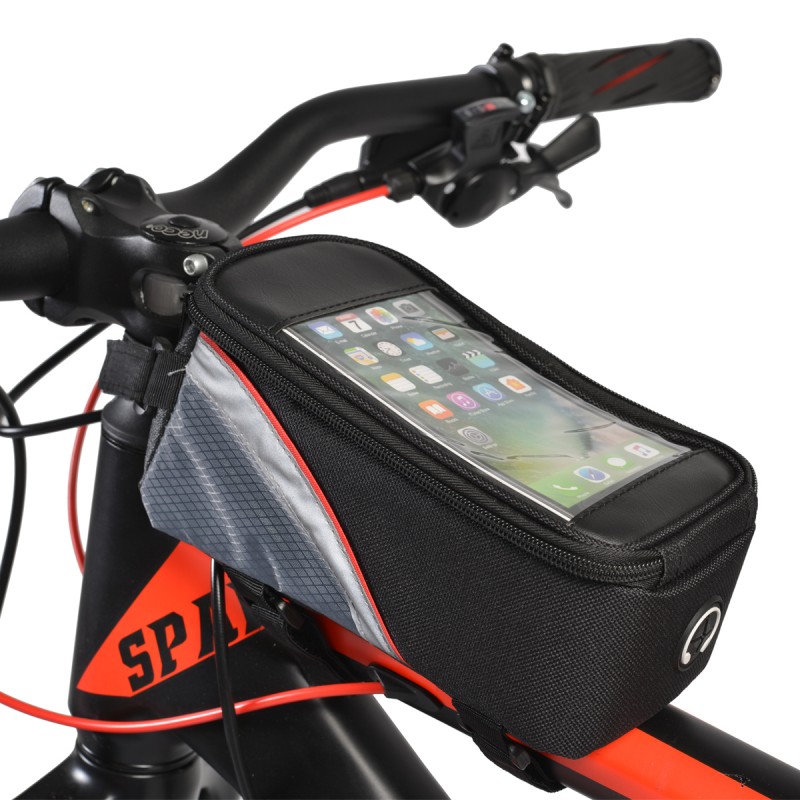 Cycle bag with phone holder