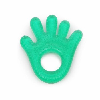 Water filled teether Hand Green - T1204