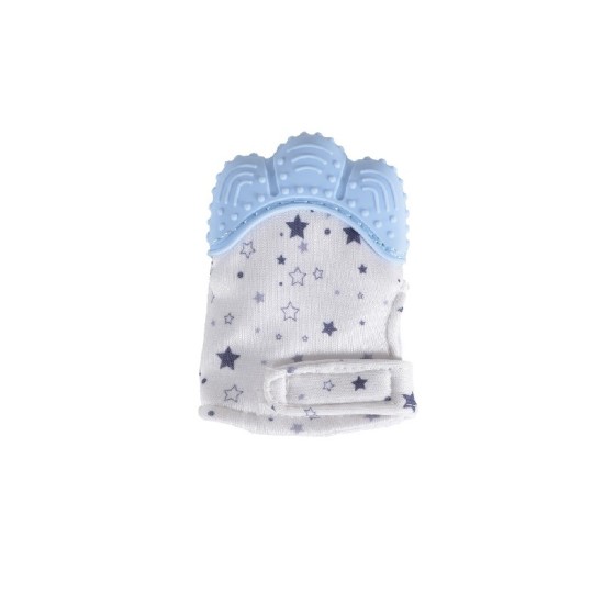 Baby Silicone teething mitten glove Olive blue Baby Silicone teething mitten glove Olive blue