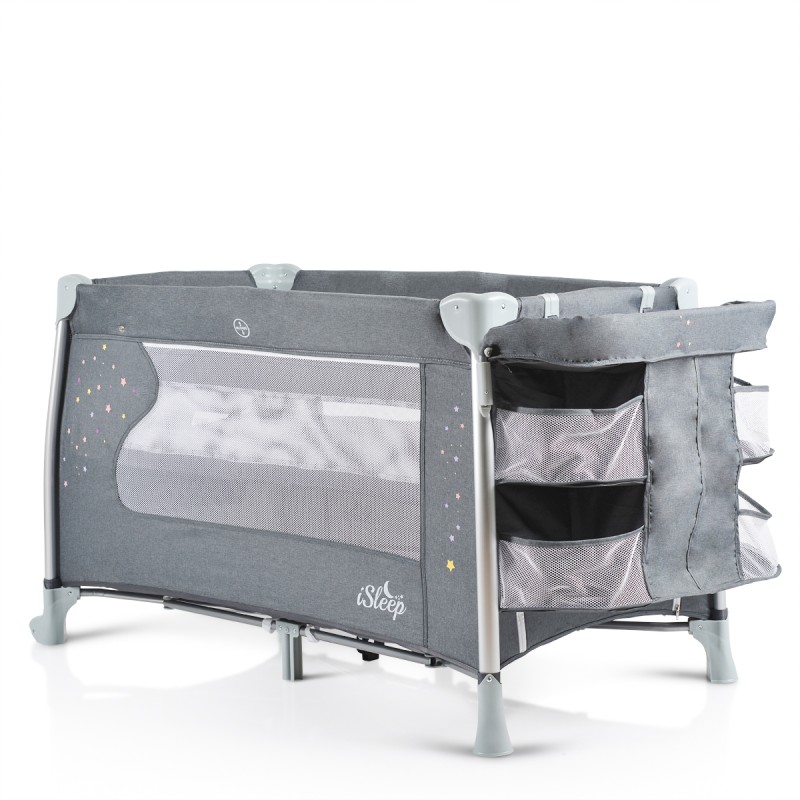 Folding cot iSleep grey