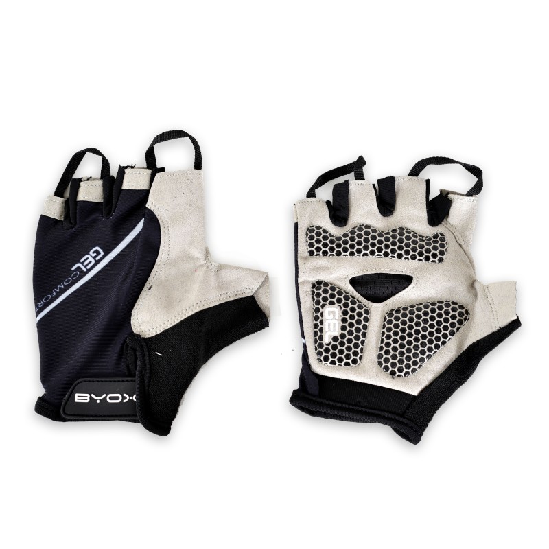 Bicycle half glove AU201 black size M