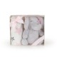 Baby blanket 90/75 cm with toy Elephant pink