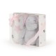 Baby blanket 90/75 cm with toy Elephant pink