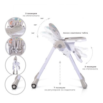 High chair Muffin grey