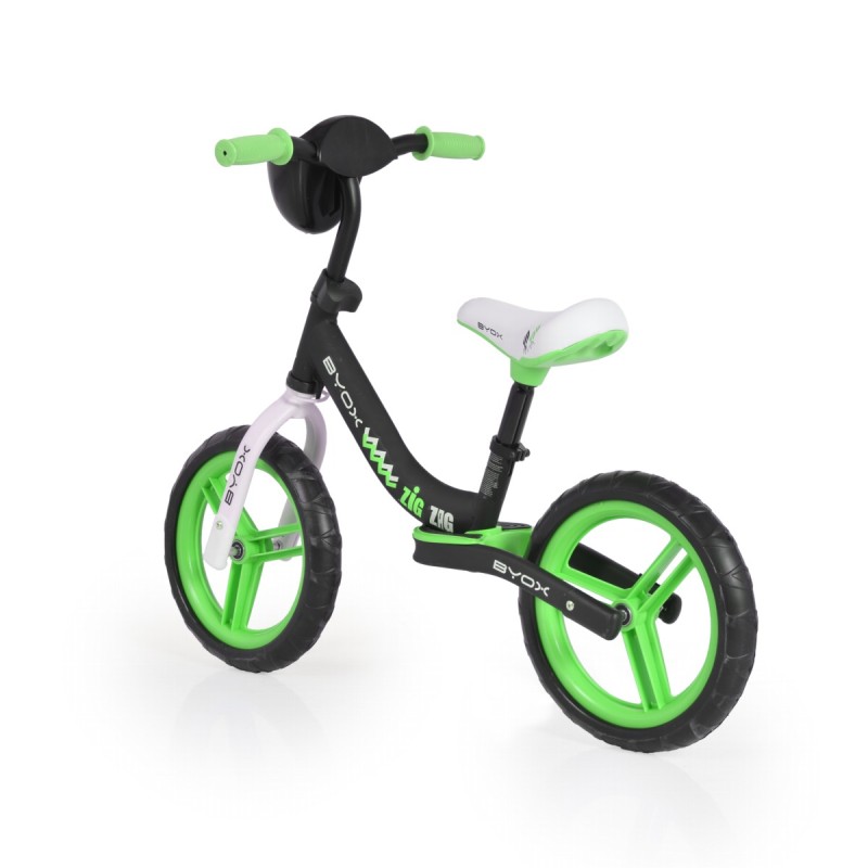 Balance bicycle Zig zag green