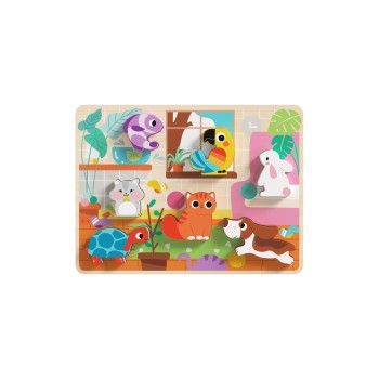 Tooky Toy Chunky puzzle - pet 8 pcs TH635