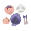 Feeding bowl with fork and spoon Jelly pink F1730