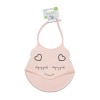 Silicone baby bib Nugget pink
