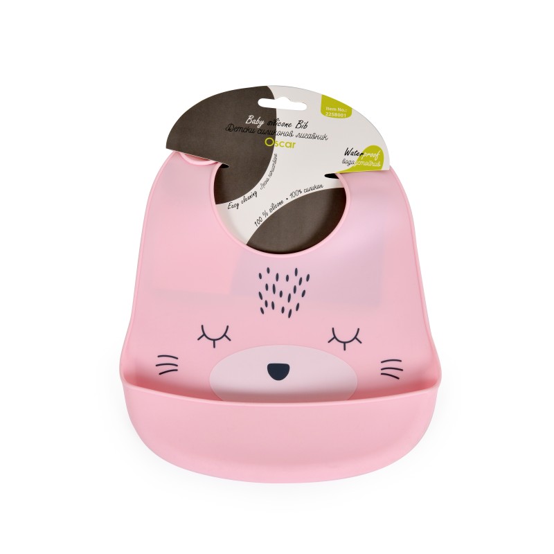 Baby bib Oscar pink