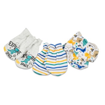 Baby mittens Kay blue 3pcs