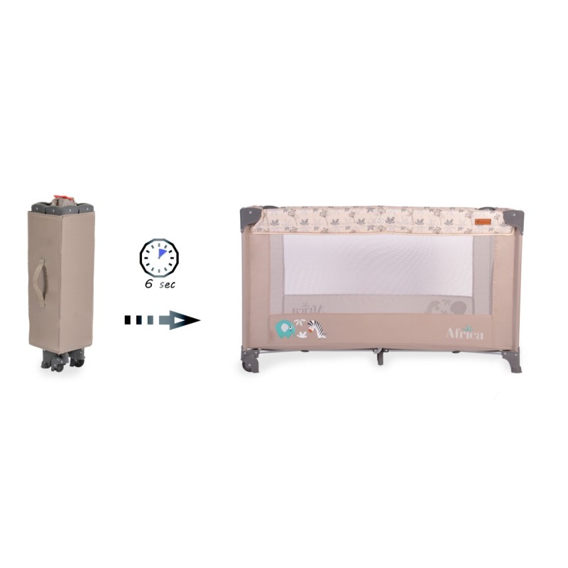 Folding cot Africa beige