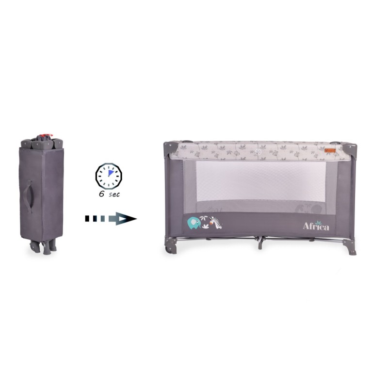 Folding cot Africa grey