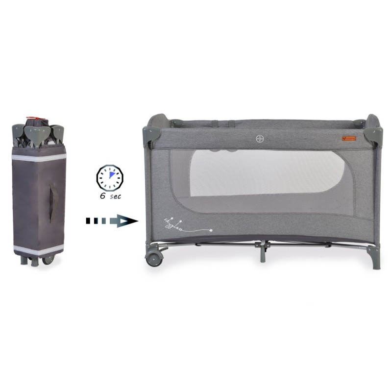 Folding cot Skyglow 1 grey