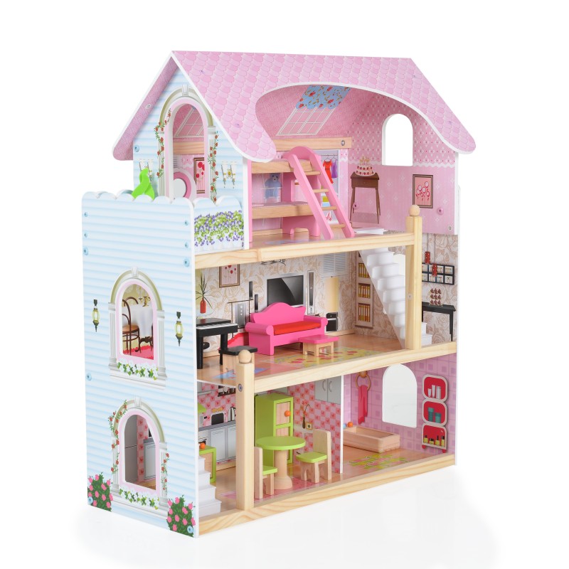 4110 Wooden doll house Mila 17 pcs