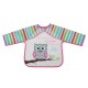 Baby Bib with sleeve Messy pink 1008