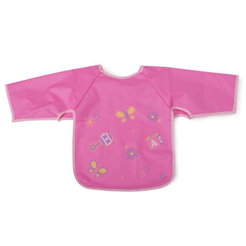 Baby Bib with sleeve Piggy pink 1007