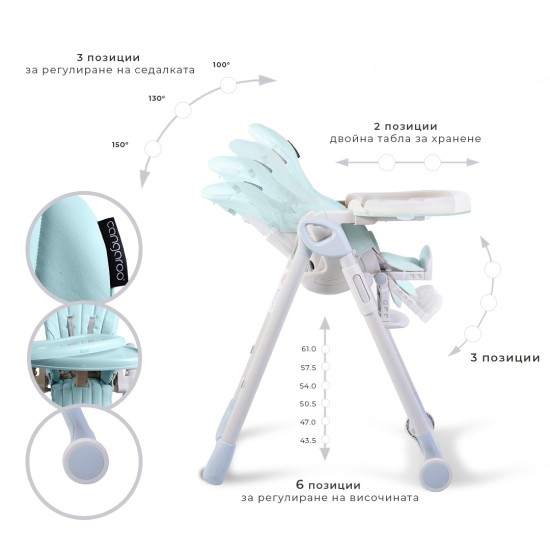 High chair I eat blue