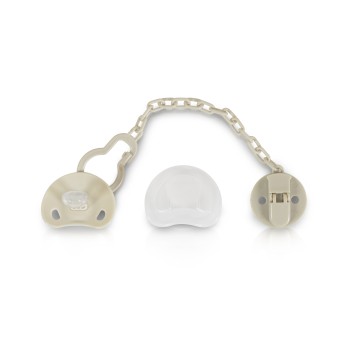 Pacifier with holder Star gray