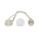Pacifier with holder Star gray Pacifier with holder Star gray