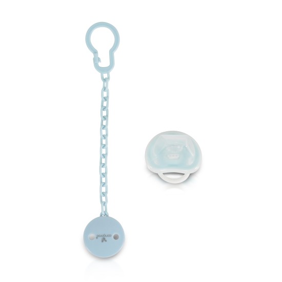 Pacifier with holder Star blue
