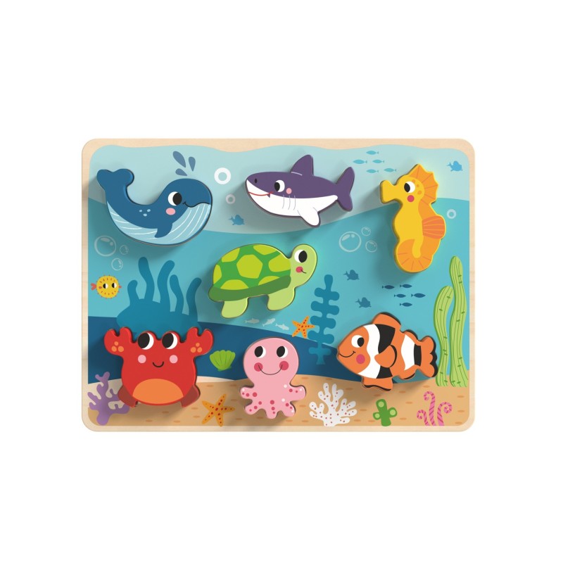 Tooky Toy Chunky puzzle marine - 8 pcs TK265